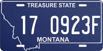 MT license plate 170923F