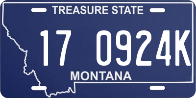 MT license plate 170924K