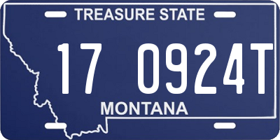 MT license plate 170924T