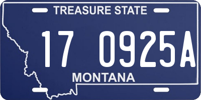 MT license plate 170925A