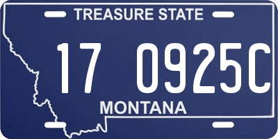 MT license plate 170925C