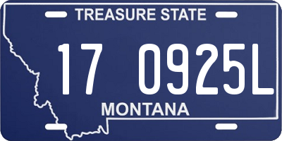 MT license plate 170925L