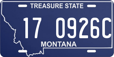 MT license plate 170926C