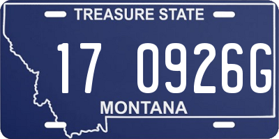 MT license plate 170926G