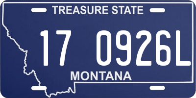 MT license plate 170926L
