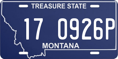 MT license plate 170926P