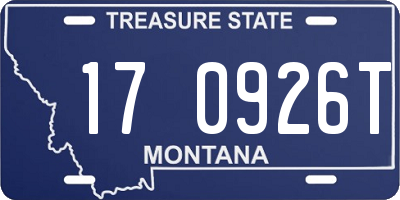 MT license plate 170926T