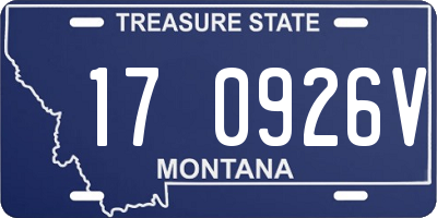 MT license plate 170926V