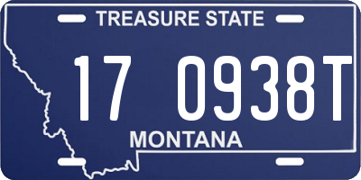 MT license plate 170938T