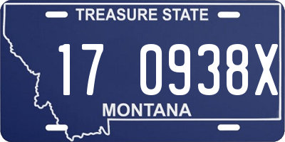 MT license plate 170938X
