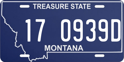 MT license plate 170939D