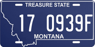 MT license plate 170939F