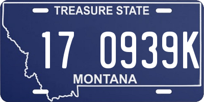 MT license plate 170939K