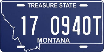 MT license plate 170940T
