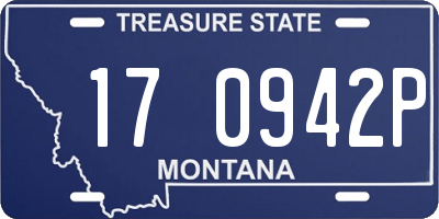MT license plate 170942P