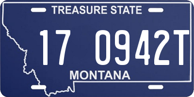 MT license plate 170942T