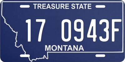 MT license plate 170943F