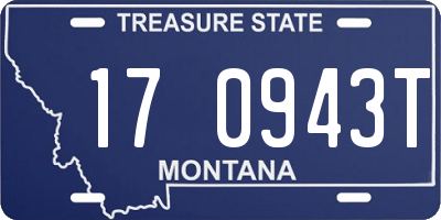 MT license plate 170943T