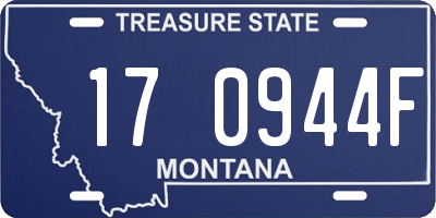 MT license plate 170944F