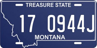 MT license plate 170944J