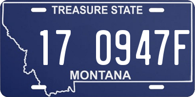 MT license plate 170947F