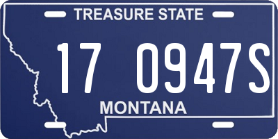 MT license plate 170947S