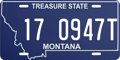 MT license plate 170947T