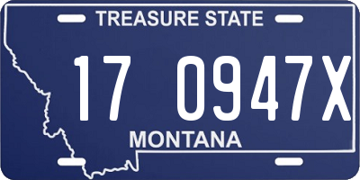 MT license plate 170947X