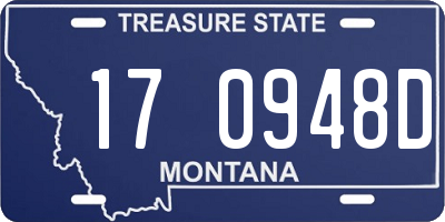 MT license plate 170948D