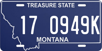 MT license plate 170949K