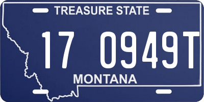 MT license plate 170949T