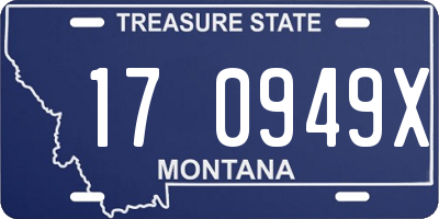 MT license plate 170949X