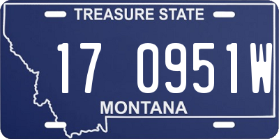 MT license plate 170951W