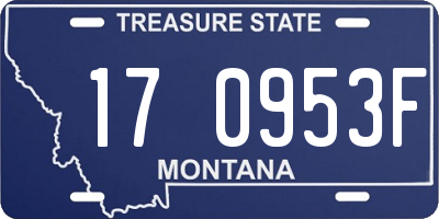 MT license plate 170953F