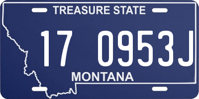 MT license plate 170953J
