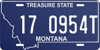 MT license plate 170954T