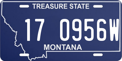 MT license plate 170956W