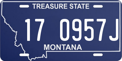 MT license plate 170957J
