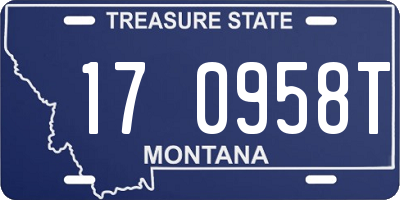 MT license plate 170958T