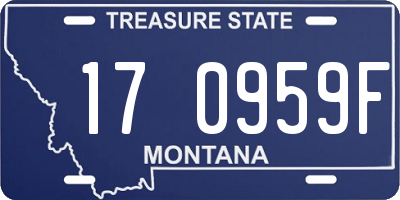MT license plate 170959F