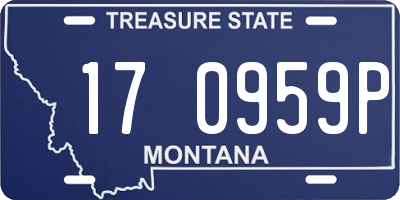 MT license plate 170959P