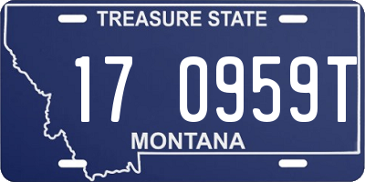 MT license plate 170959T