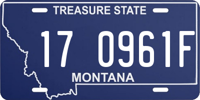 MT license plate 170961F