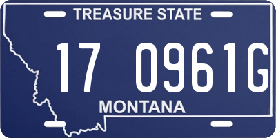 MT license plate 170961G