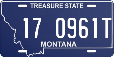 MT license plate 170961T