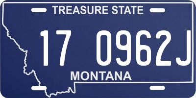 MT license plate 170962J