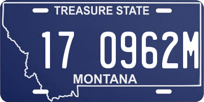 MT license plate 170962M