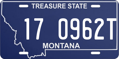 MT license plate 170962T