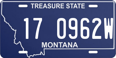 MT license plate 170962W