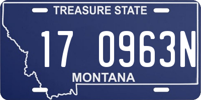 MT license plate 170963N